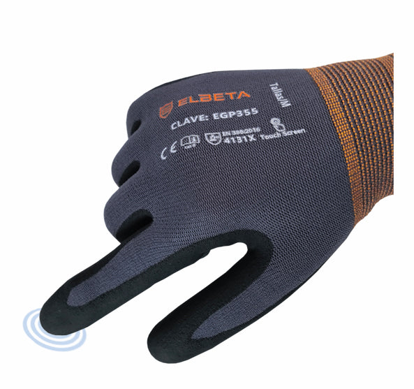 EGP355 Nitrile Coated Nylon Spandex Work Gloves - Premium Fit & Flexibility