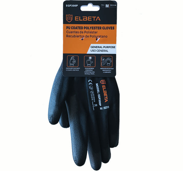 EGP300P PU Coated Polyester Work Gloves - Enhanced Durability for General Purpose